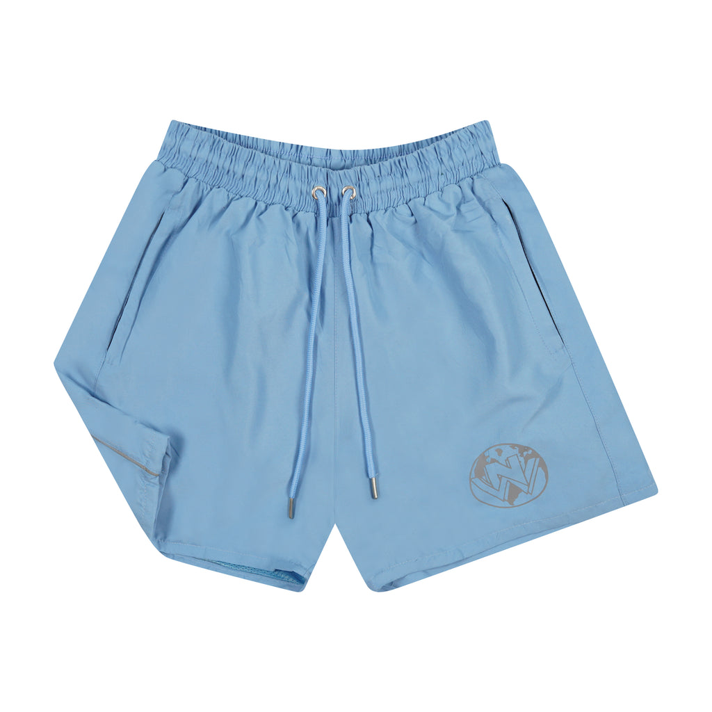 Light Blue Nylon Shorts