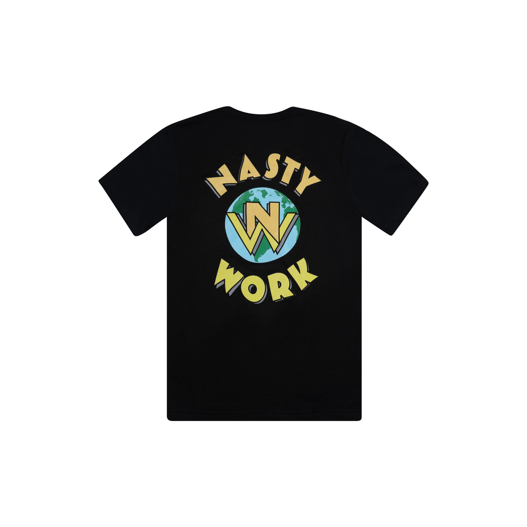 Nasty Work Black Gel Logo T- Shirt